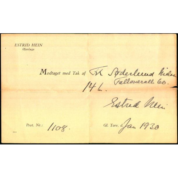 Estrid Hein - �jenl�ge - Gl. Torv - 1930