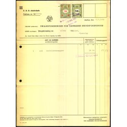 F.D.B. - Chokolade - 1952 - Fakturastempelm�rker