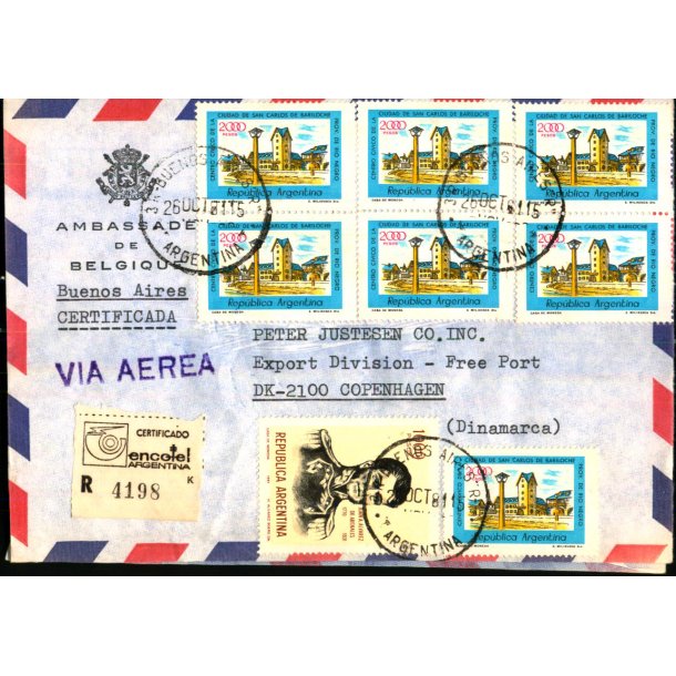 Luftpost Brev fra Argentina til Danmark - 26 - 10 - 81