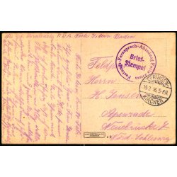 Feldpost - Efringen - Kirchen 15 - 2 - 16  - Til Apenrade - Billedside : Freiburg