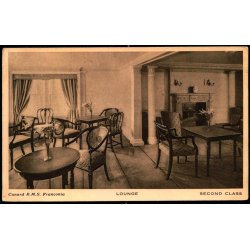 Cunard - R.M.S. Franconia - Lounhe - Second Class - u/n - Ubrugt