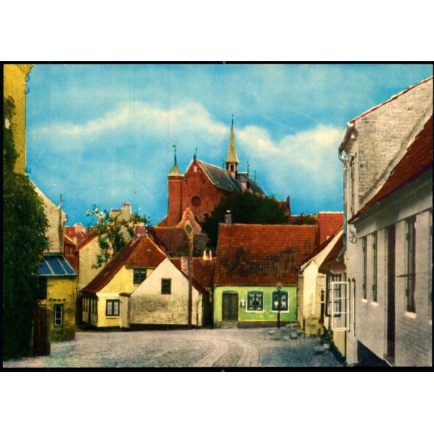 Haderslev - Pr�stegade med Domkirken - Rudolf Olsen 455 - Ubrugt