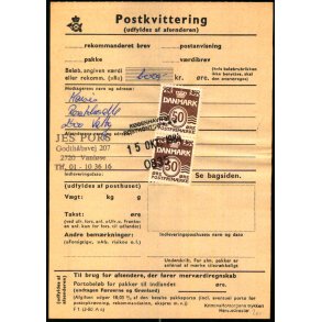 Postkvittering -15 - 10 - 84