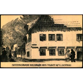 Skyttestrde - Helsingr 1895 - Tegnet af V. Jastrau - K.Nielsen u/n - Ubrugt