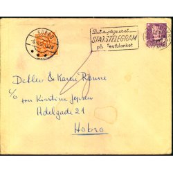 Efterporto - Brev fra Kbenhavn 4. Apr. 1957   til Hobro  - Efterporto 10 re. 