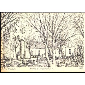 Haarby Kirke (set fra syd) - Birthe Knudsen u/n - Ubrugt