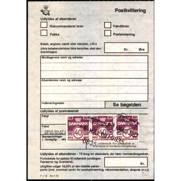 Postkvittering - 4 - 5 - 87
