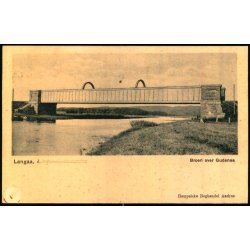 Langaa - Broen over Gudenaa - Hempelske Bogh. u/n - Ubrugt - Tegnestiftshul !