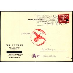 Censurpostkort fra Holland  16 -3 - 42 - Til Svendborg