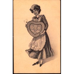 Feldpost - K.D. Feldpostxped.   21 -11 -165 - Til Appenrade - Billedside : Dame