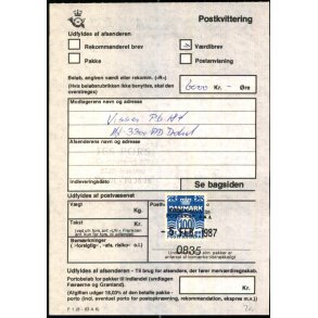 Postkvittering - 5 - 2 - 87