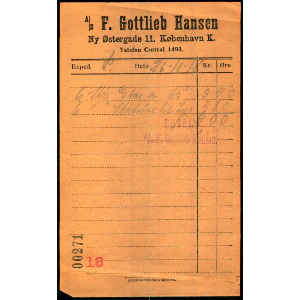 F. Godttlieb Hansen - 1918
