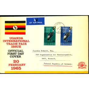 Luftpost Brev fra Uganda til Tyskland - 20 - 2 - 65