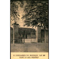 Gl. Lindegaarden ved Marienlyst Slot 1890 - K. Nielsen u/n - Ubrugt