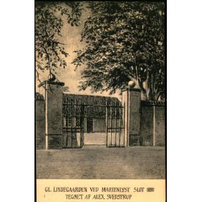 Gl. Lindegaarden ved Marienlyst Slot 1890 - K. Nielsen u/n - Ubrugt