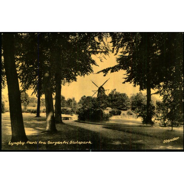 Lyngby - Parti fra Sorgenfri Slotspark - Stender L. 64 K - Ubrugt