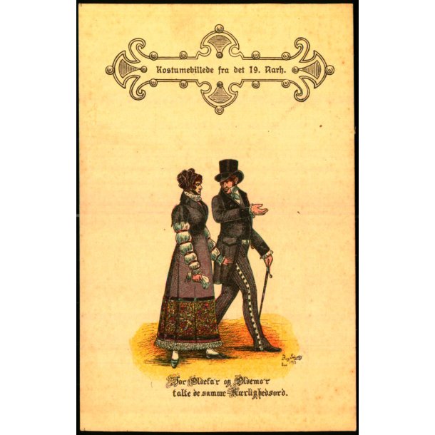 Kostumebillede fra det 19. Aarhundrede - u/n - Ubrugt
