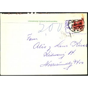 Efterporto - Brev fra Aalborg 22 - 11 - 86   til Nrresundby  - Efterporto 200 re. 