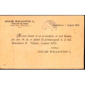 Oscar Wallentin - Trlast - Kbh.V.  - u/n - Brugt. - Fold !