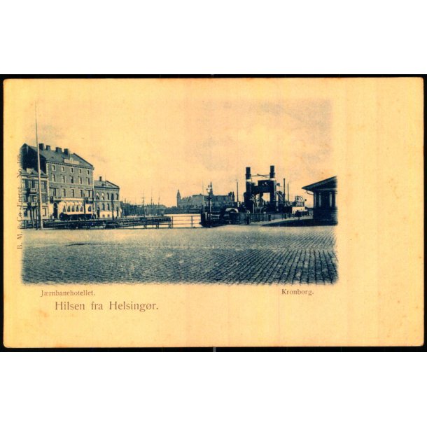 Hilsen fra Helsingr - Jrnbanehotellet - Kronborg -  B.M. &amp; Co. No. 105 - Ubrugt