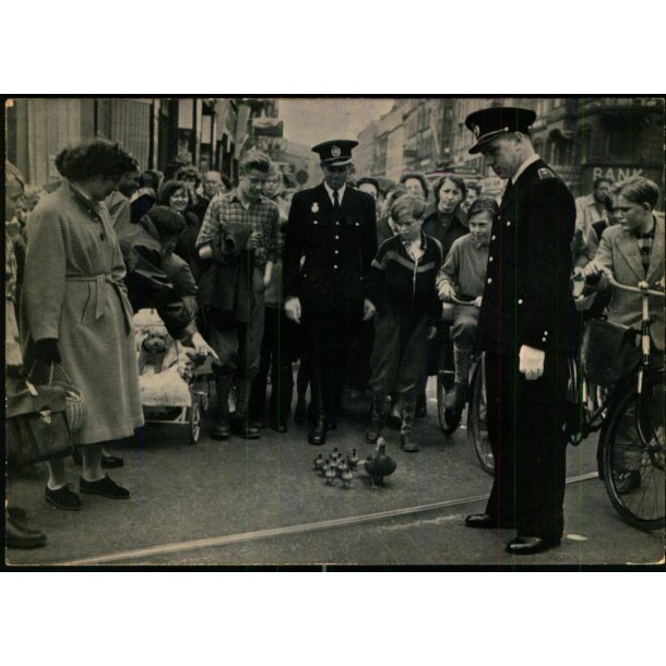 Kbenhavn - Andemor leder sin flok af llinger over gaden - Photoprint 153 - Ubrugt