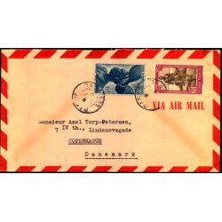 Luftpost Brev fra Fransk Oriental Africa til Danmark  9 - 9 - 48