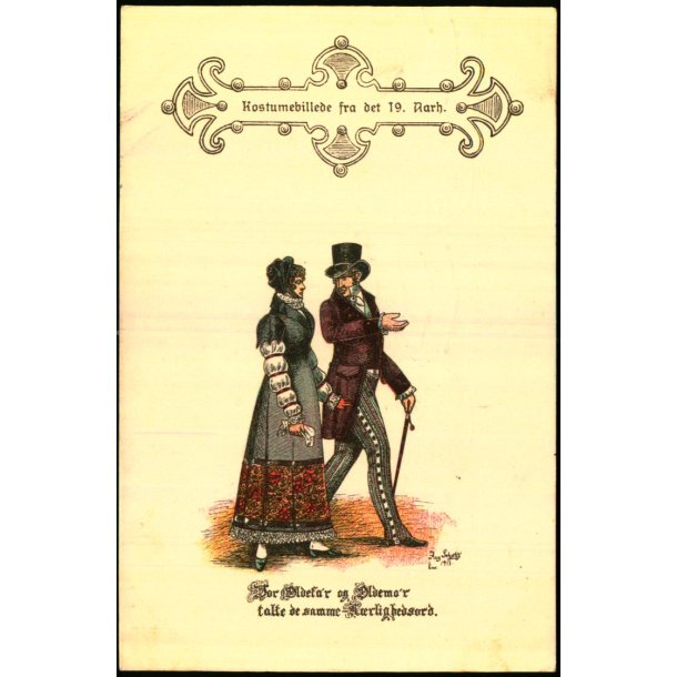 Kostumebillede fra det 19. Aarhundrede - u/n - Brugt