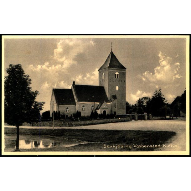 Saksk�bing - Vaabensted Kirke - Thaanning Steffensens Bogh. 93518 - Ubrugt