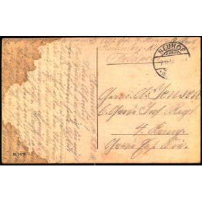 Feldpost - Neuhoe  2 - 11 - 16  - Til  4. Komp. - Billedside : Fulda