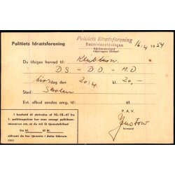 Politiets Idrtsforening - Kbh.K..  - u/n - Brugt.