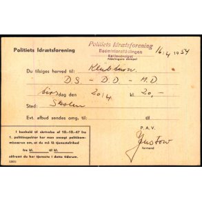 Politiets Idrtsforening - Kbh.K..  - u/n - Brugt.