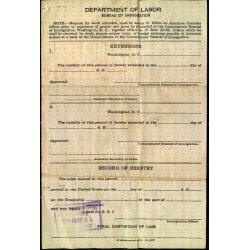 Permit to Reenter the United States - Louis Poulsen - 1928