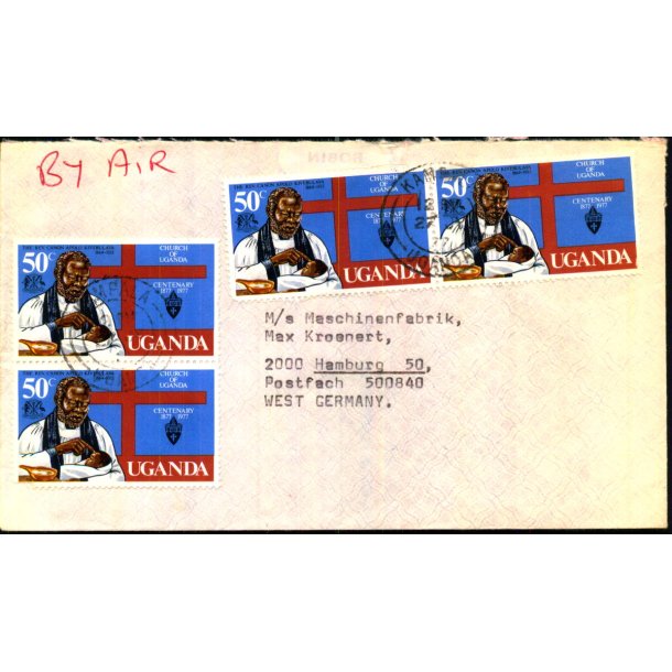 Luftpost Brev fra Uganda til Tyskland - 27 - 7 - 72