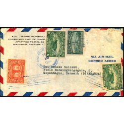 Luftpost Brev fra Honduras til Danmark - 16 - 9 - 48