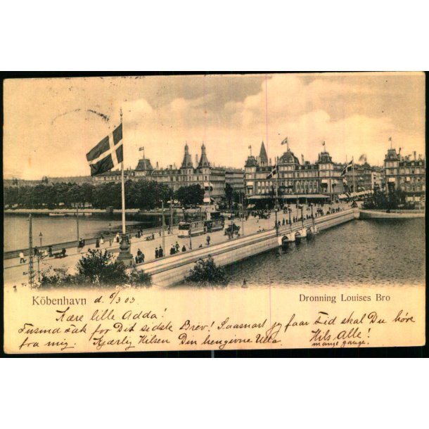 K�benhavn - Dronning Louises Bro - Ed. F. &amp; Co 3044 - Brugt