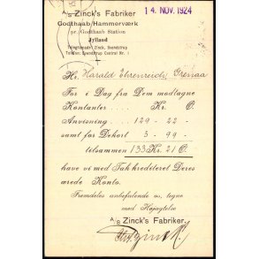 A/S Zincks Fabriker - Godthaab Hammervrk  - u/n - Brugt