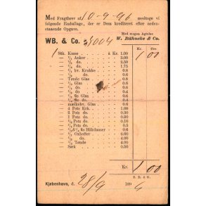 W.Bncke & Co.  - Kbenhavn K. - u/n - Brugt -. Fold !