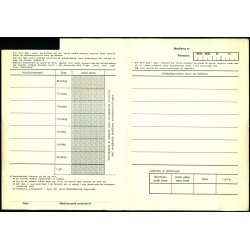 Kontroldkort fot M�nd - 1975