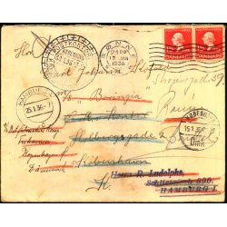 Brev fra Rnne til M/S Boringia - til Hamburg retur til Kbenhavn 15 - 1- 30 - Brugt