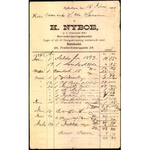 H. Nyboe - Herreekviperingshandler - K�benhavn 1894