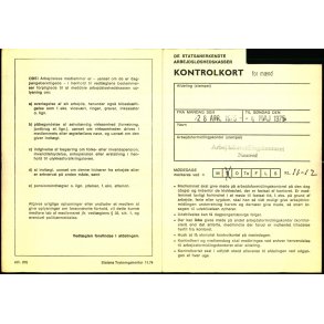 Kontroldkort fot M�nd - 1975