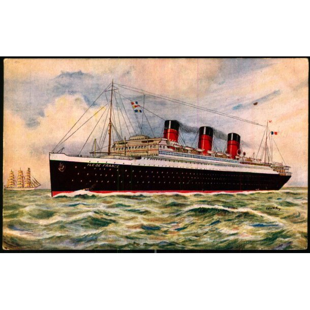 S.S. Ile De France - Salmon 3714 - Ubrugt