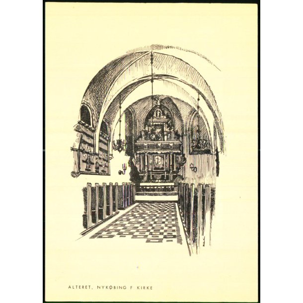 Alteret - Nyk�bing F. Kirke - Plantryk u/n - Ubrugt