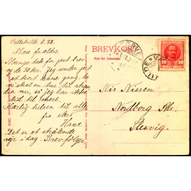 VALLEKILDE p Postkort