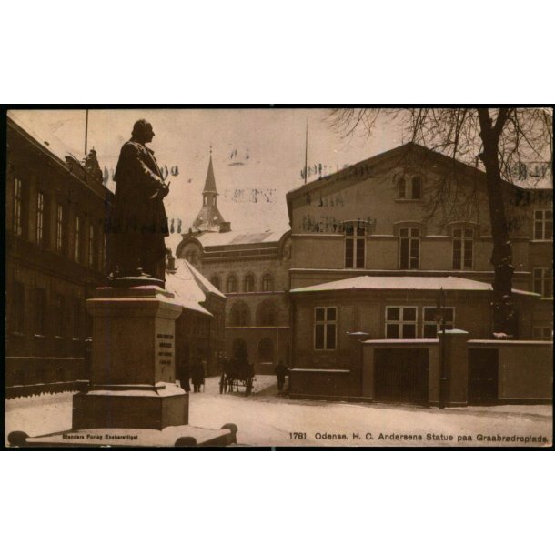 Odense - H.C. Andersens Statue paa Graabr�dreplads - Stender 1781 - Brugt