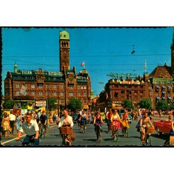 Kbenhavn - Cyklister p Rdhuspladsen -  Chr. Olsen 164 - Ubrugt
