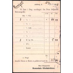 Rosendals Oliefabrikker - Aalborg  - u/n - Brugt