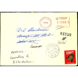 Brev - Retur 23 - 12 - 86 -  Brugt