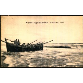 Redningsbaaden s�ttes ud - H. Riegels Bogh. 9964 - Brugt