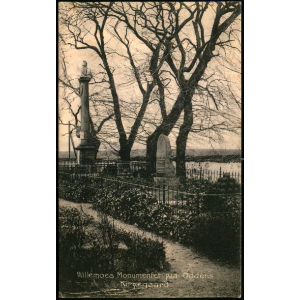 Willemoes Monument paa Oddens Kirkegaard - S. Bay  3939 - Brugt